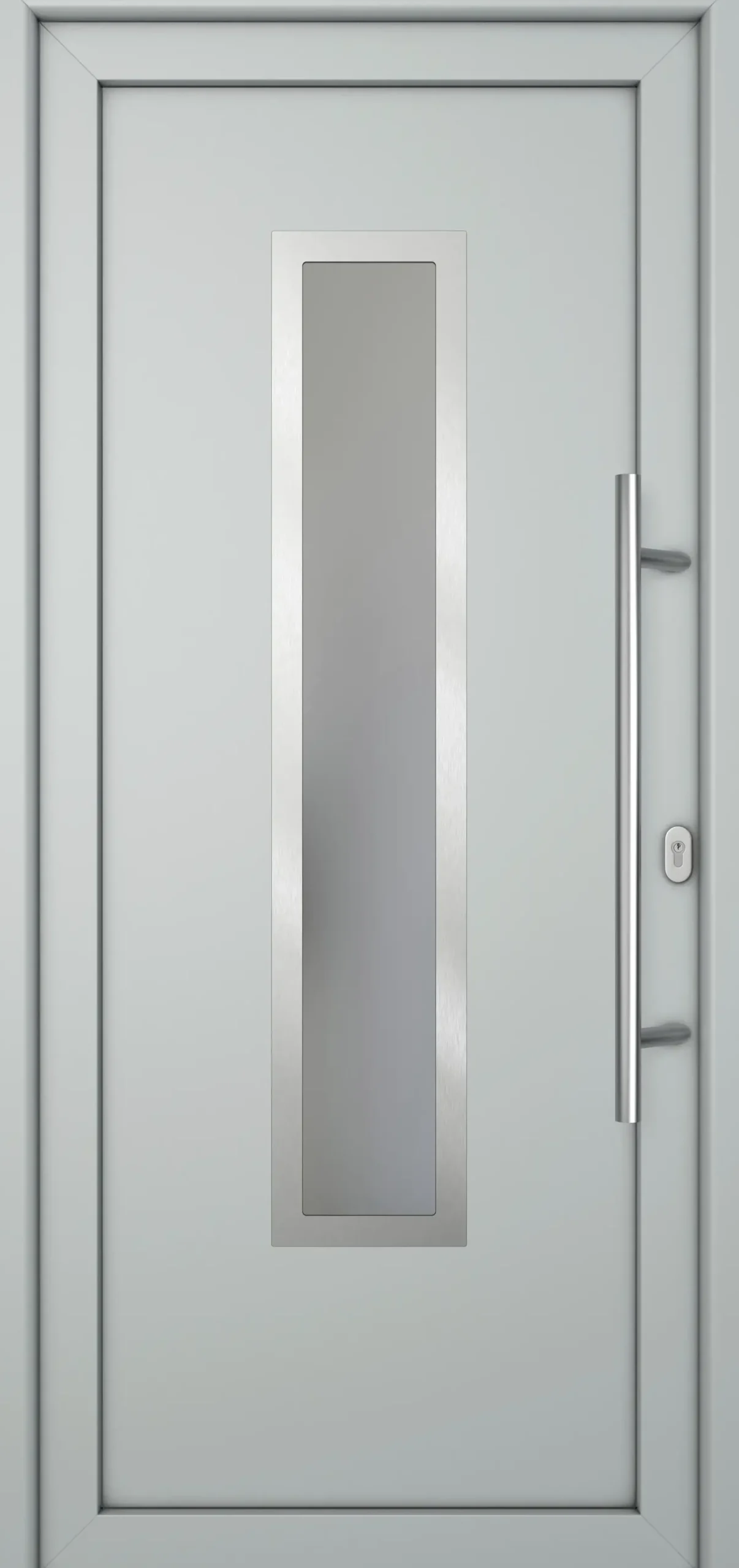 Meeth Haustür Signum Pro PVC Modell 32 108 x 200 cm DIN Rechts weiß/lichtgrau