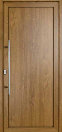 Meeth Haustür Signum Pro PVC Modell 01 98 x 208 cm DIN Links weiß/golden oak