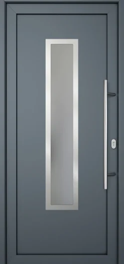 Meeth Haustür Signum Pro PVC Modell 32 88 x 208 cm DIN Rechts weiß/titan