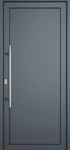 Meeth Haustür Signum Pro PVC Modell 01 98 x 208 cm DIN Links weiß/titan
