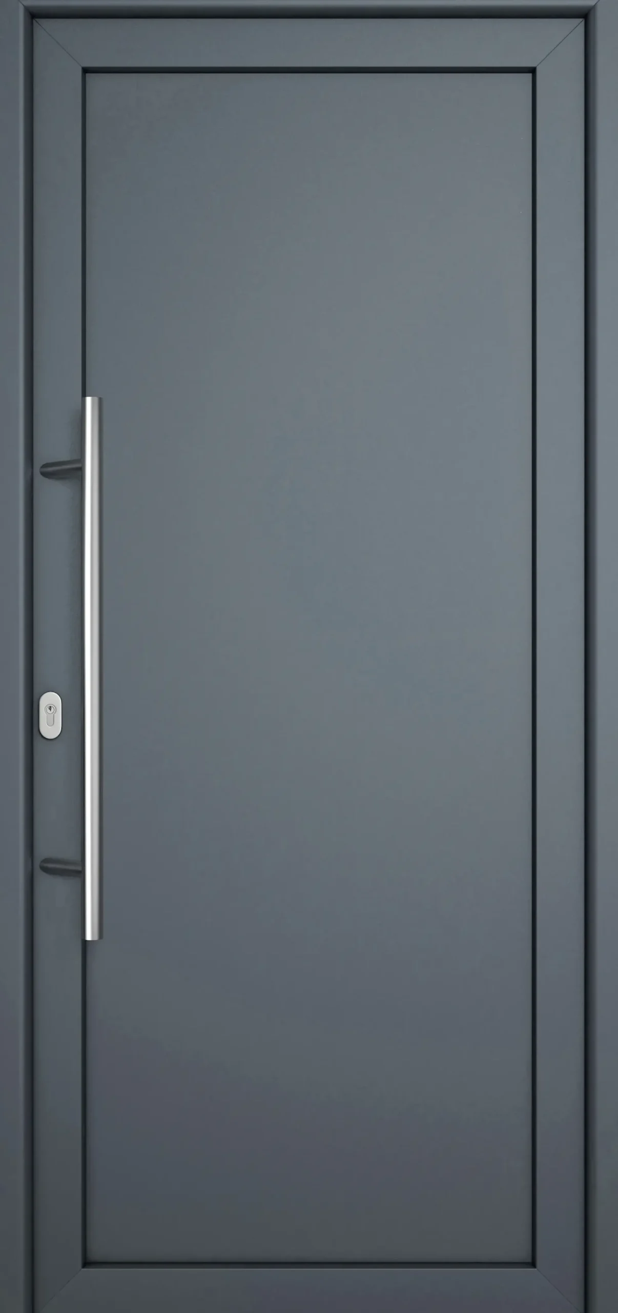 Meeth Haustür Signum Pro PVC Modell 01 98 x 208 cm DIN Links weiß/titan