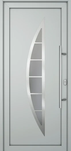 Meeth Haustür Signum Pro PVC Modell 28 88 x 208 cm DIN Rechts weiß/lichtgrau