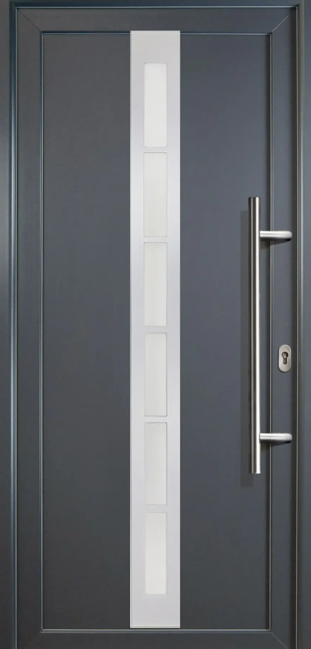 Meeth Haustür Signum PVC Exclusiv PVC Modell 38 88 x 208 cm, DIN rechts, Titan