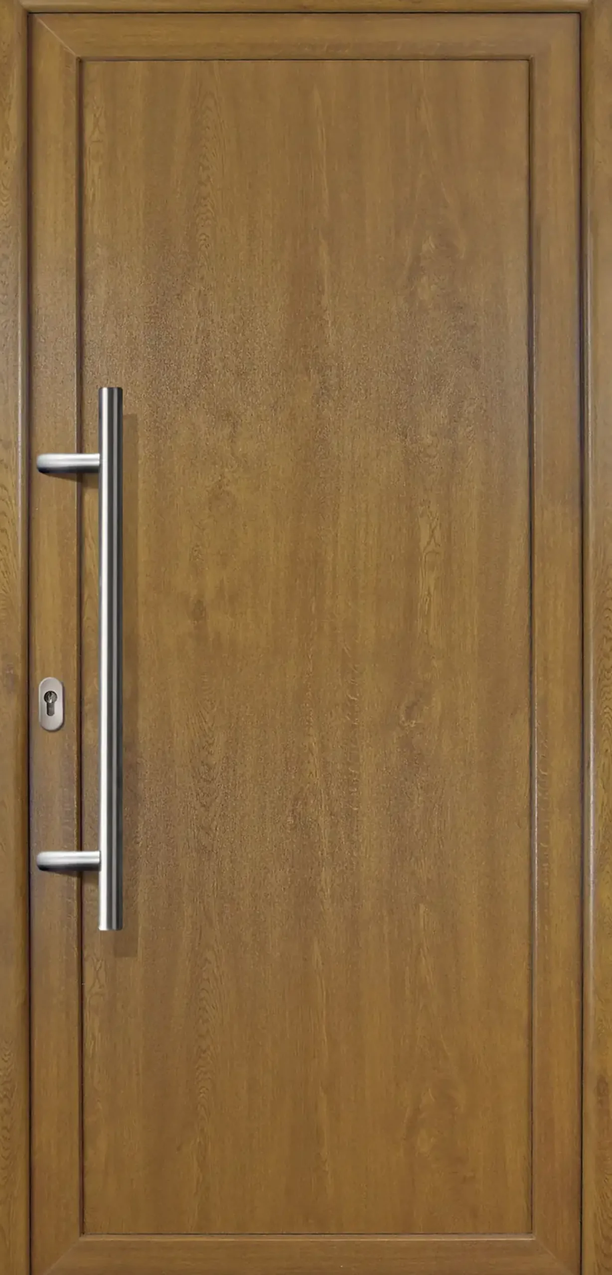 Meeth Haustür Signum PVC Exclusiv PVC Modell 01 108 x 200 cm, DIN links, weiß/golden Oak