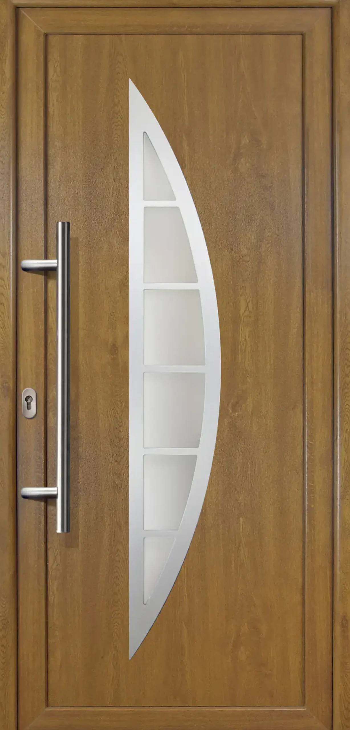 Meeth Haustür Signum PVC Exclusiv PVC Modell 28 108 x 200 cm, DIN links, Golden Oak