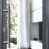 Meeth Haustür Signum PVC Exclusiv PVC Modell 60 108 x 200 cm, DIN links, weiß/titan