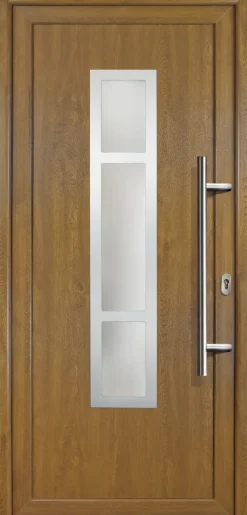 Meeth Haustür Signum PVC Exclusiv PVC Modell 87 98 x 208 cm, DIN rechts, Golden Oak