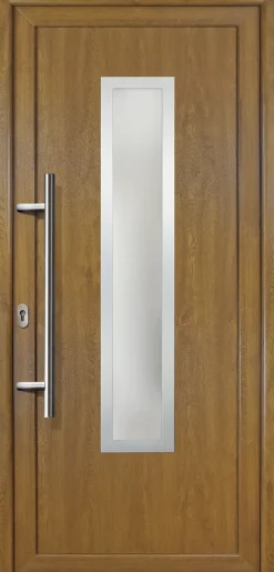 Meeth Haustür Signum PVC Exclusiv PVC Modell 32 108 x 200 cm, DIN links, Golden Oak
