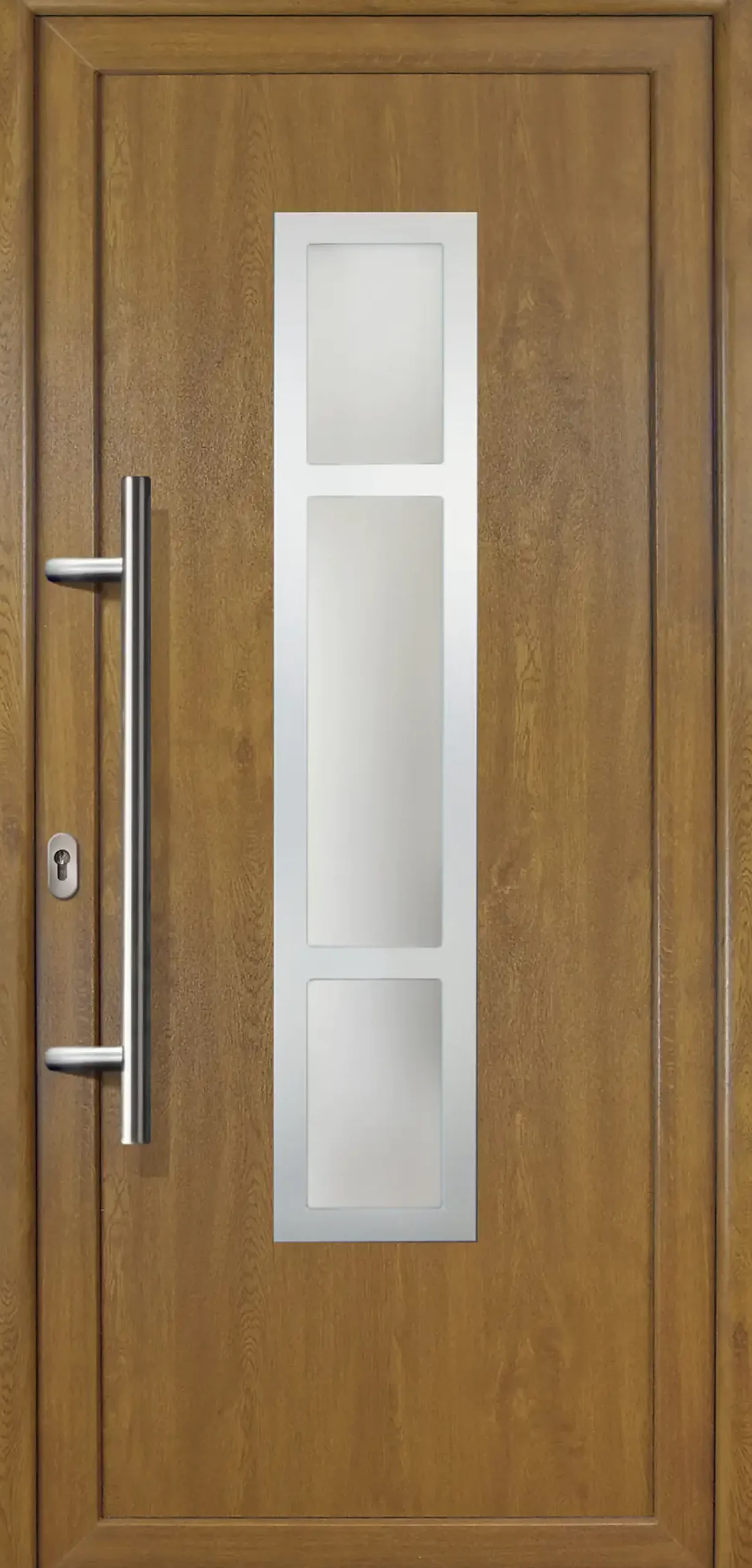 Meeth Haustür Signum PVC Exclusiv PVC Modell 87 108 x 208 cm, DIN links, Golden Oak