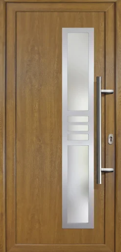 Meeth Haustür Signum PVC Exclusiv PVC Modell 53 108 x 200 cm, DIN rechts, Golden Oak