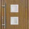 Meeth Haustür Signum PVC Exclusiv PVC Modell 84 88 x 208 cm, DIN links, weiß/golden Oak