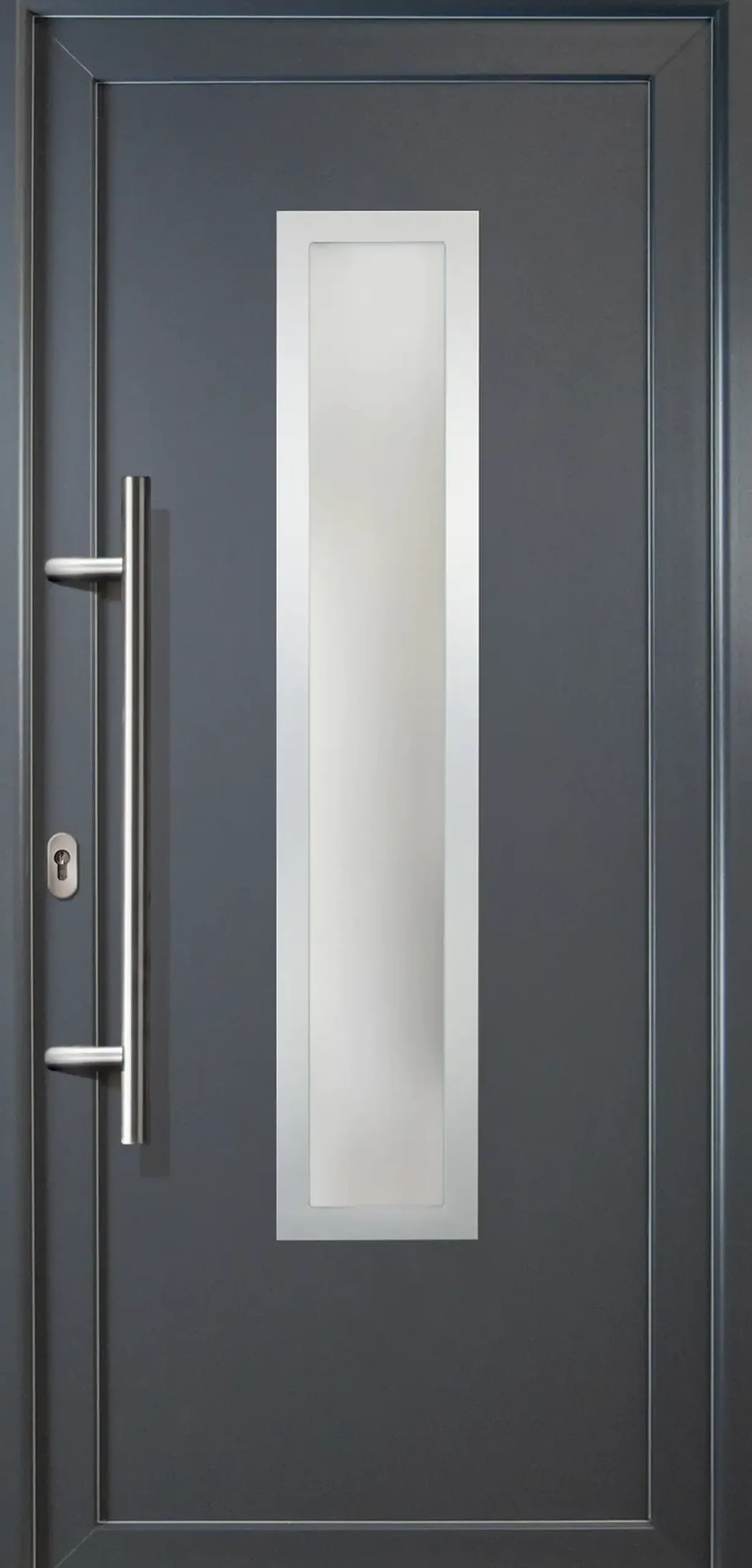 Meeth Haustür Signum PVC Exclusiv PVC Modell 32 108 x 200 cm, DIN links, Titan
