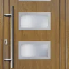Meeth Haustür Signum PVC Exclusiv PVC Modell 92 88 x 200 cm, DIN links, golden Oak