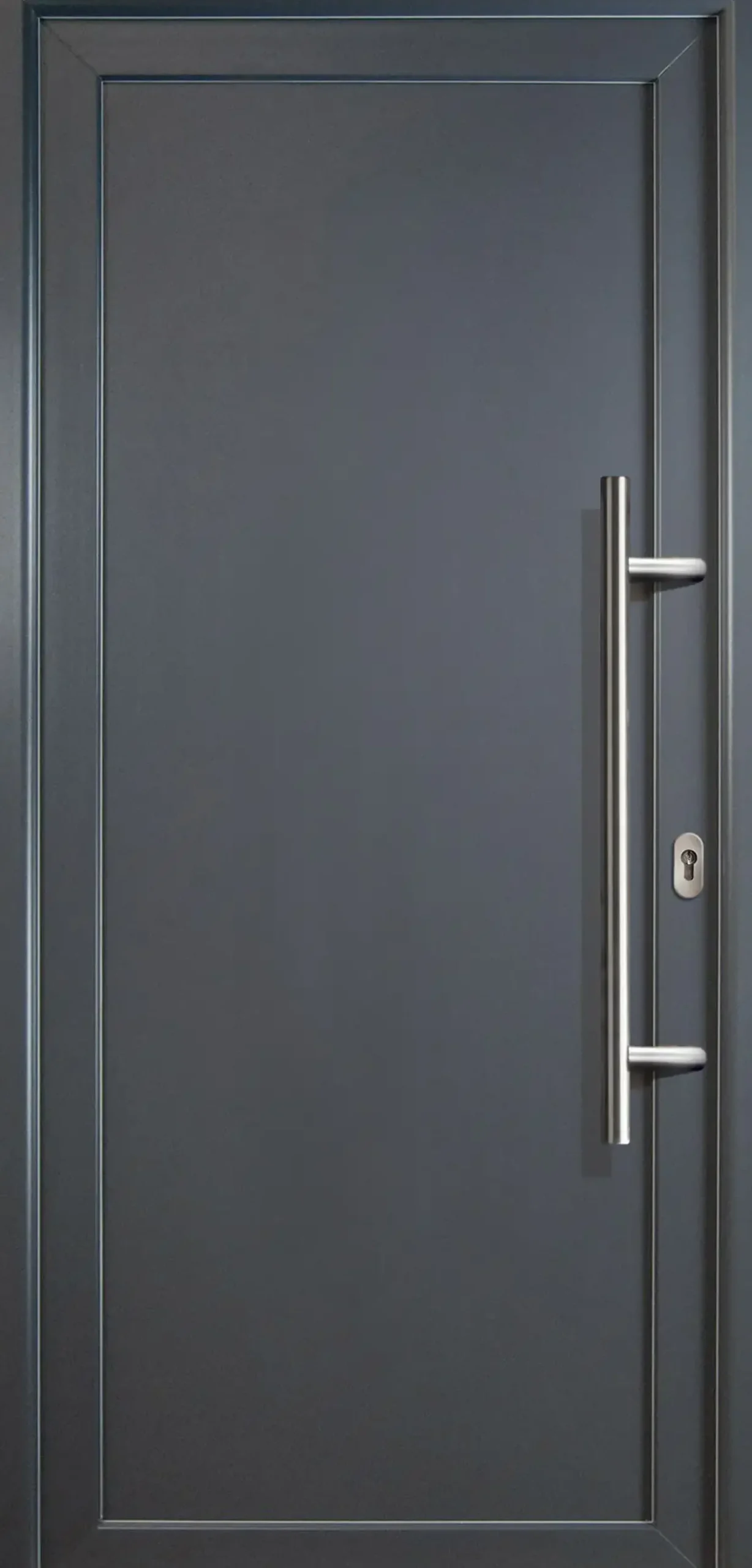 Meeth Haustür Signum PVC Exclusiv PVC Modell 01 98 x 200 cm, DIN rechts, weiß/titan