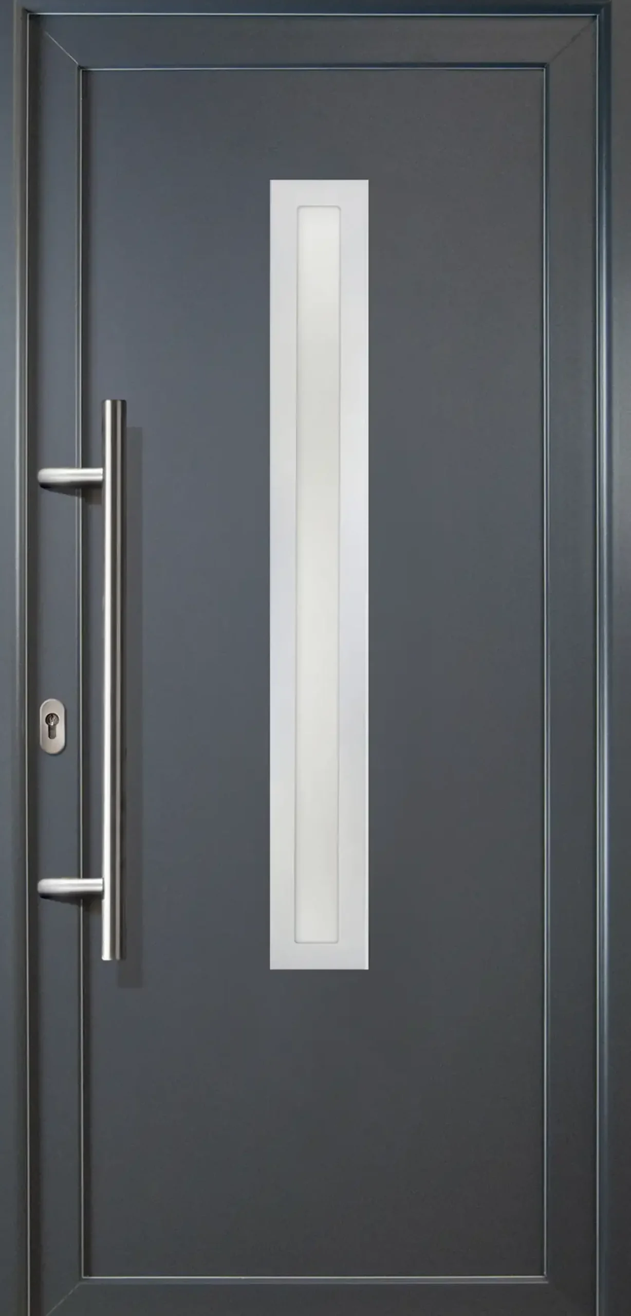 Meeth Haustür Signum PVC Exclusiv PVC Modell 70 108 x 200 cm, DIN links, Titan