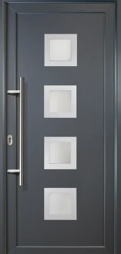 Meeth Haustür Signum PVC Modell 84 108 x 208 cm, DIN links, weiß/titan
