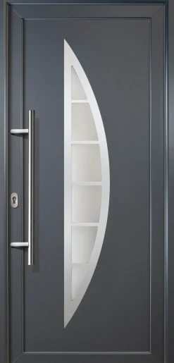 Meeth Haustür Signum PVC Modell 28 108 x 200 cm, DIN links, weiß/titan