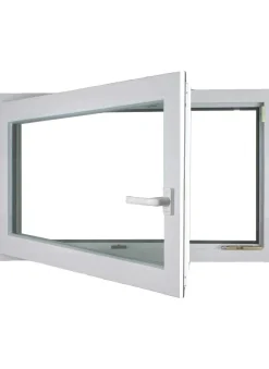 Meeth Kellerfenster 60 x 40 cm DIN links 1 Flügelig Dreh-Kipp weiß