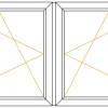 Meeth Kunststofffenster 140 x 90 cm 2-flg. Dreh-Kipp/Dreh-Kipp weiß