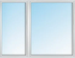 Meeth Kunststofffenster 160 x 90 cm 2-flg. Dreh-Kipp/Dreh-Kipp links weiß