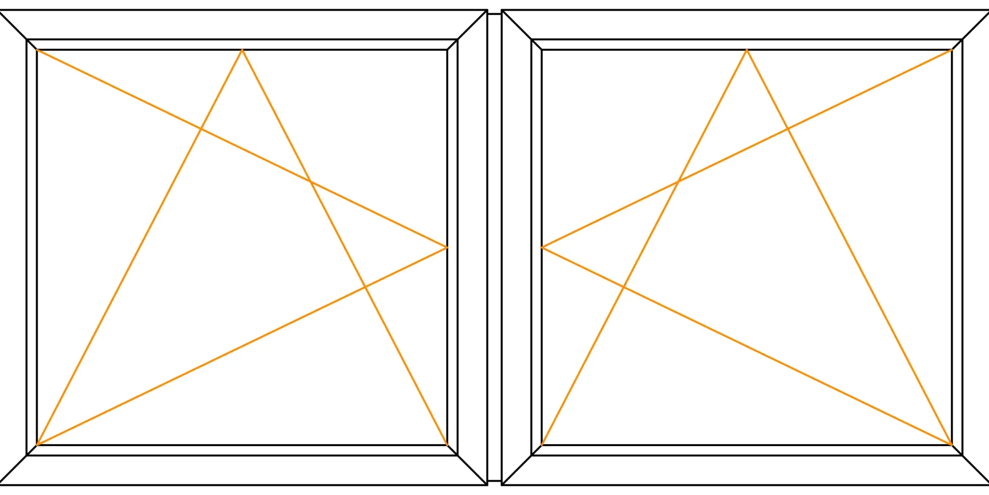 Meeth Kunststofffenster 140 x 70 cm 2-flg. Dreh-Kipp/Dreh-Kipp rechts weiß