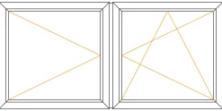 Meeth Kunststofffenster 95 x 95 cm 2-flg. Dreh/Dreh-Kipp Stulppfosten weiß
