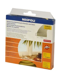 Nespoli Fenster- und Türdichtung je 3 m, 10 x 4 mm, weiß, 2 Stück