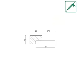 Neuhofer Abschlussleiste für Akustikpaneele 275 x 5,3 x 1,8 cm beton Dekor