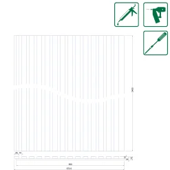 Neuhofer Akustikpaneel Eiche natur foliert 240 x 57,2 x 1,9 cm braun