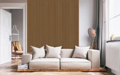 Neuhofer Akustikpaneel Holz Eiche foliert 267 x 57 x 1,9 cm braun