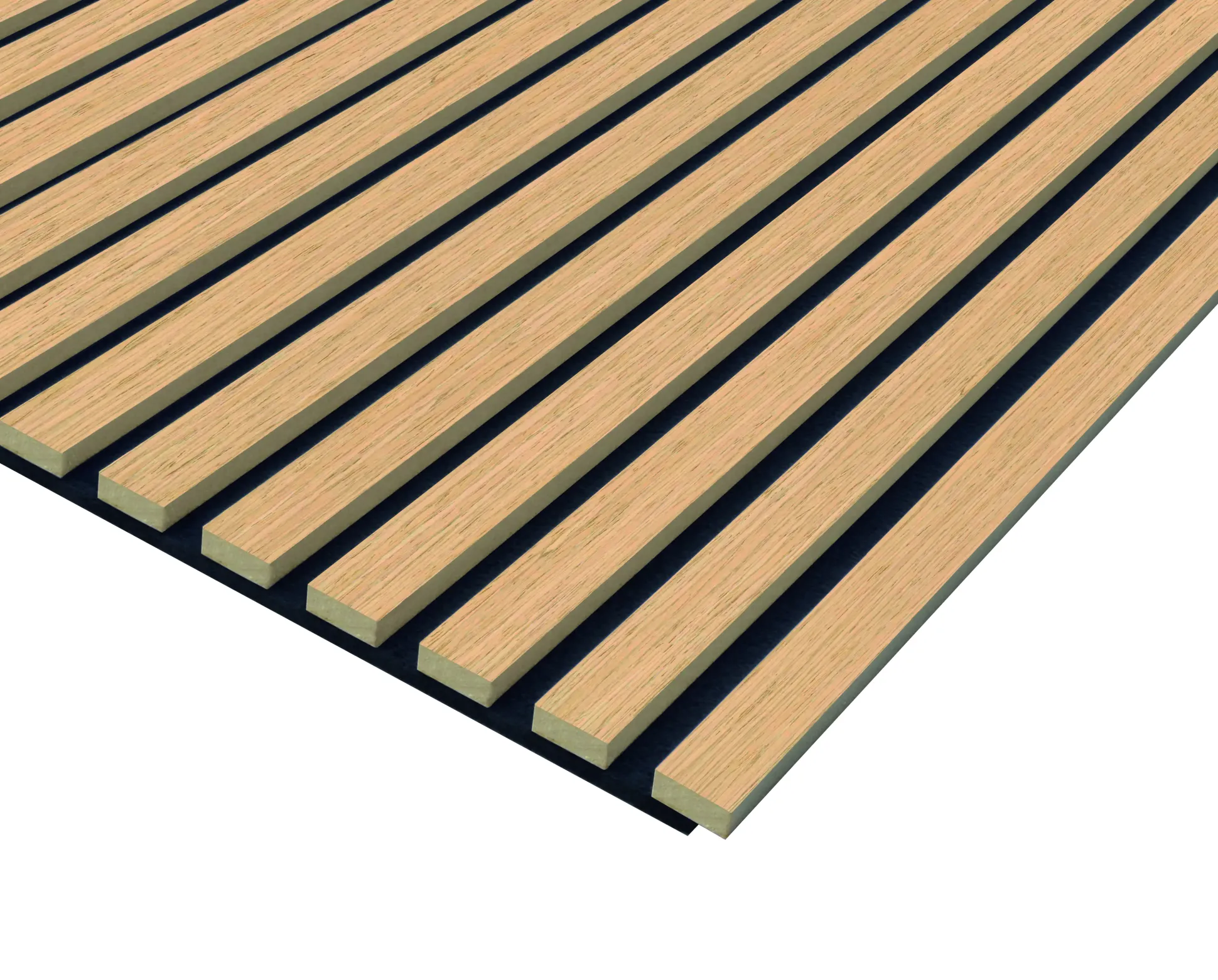 Neuhofer Akustikpaneele Holz Eiche furniert braun 267 x 57 x 1,9 cm