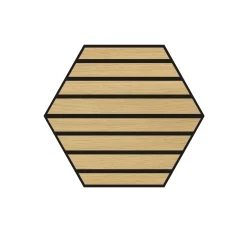 Neuhofer Akustikpaneele Hexago Eiche natur 30 x 26 x 1,9 cm braun
