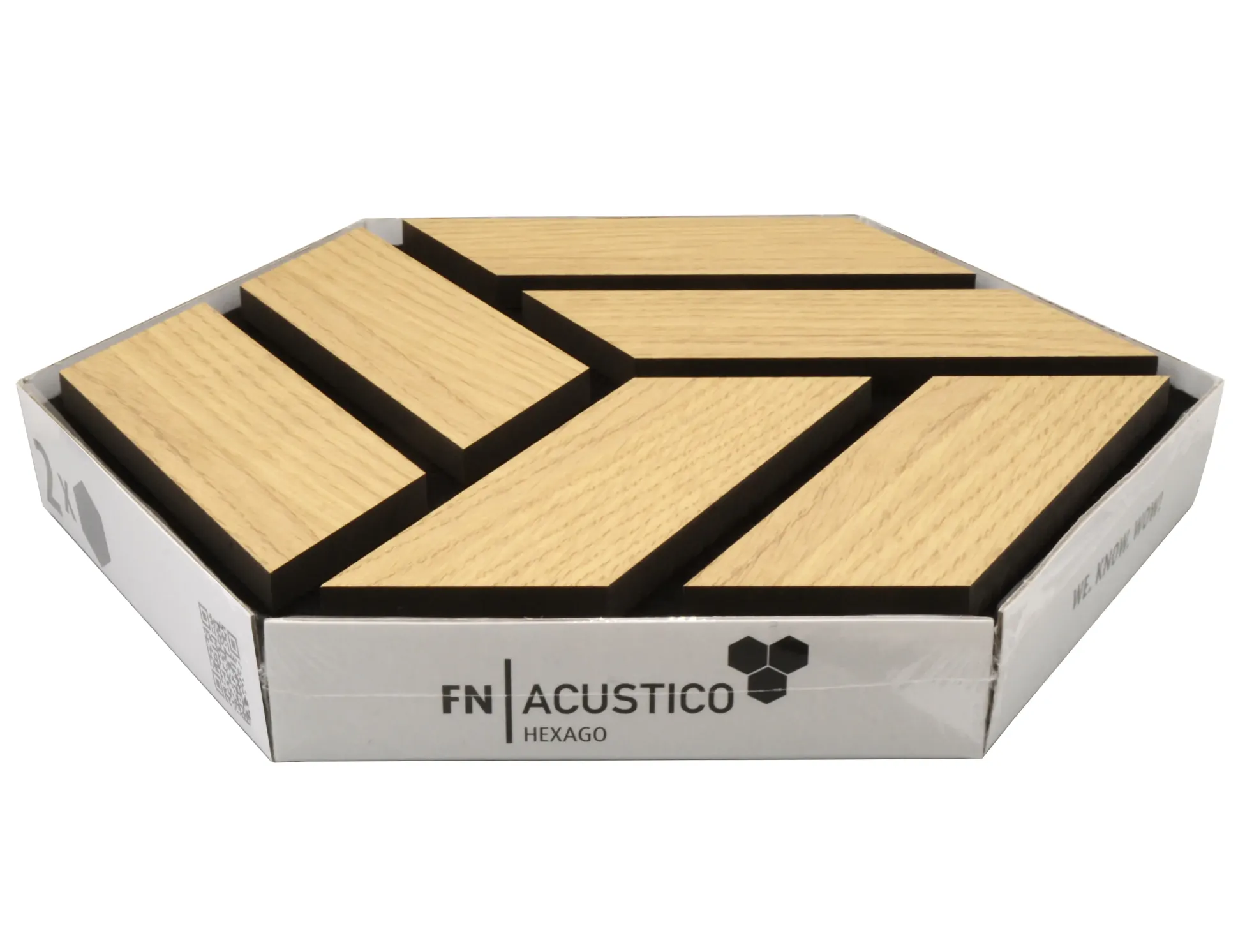 Neuhofer Akustikpaneele Hexago Eiche natur 30 x 26 x 1,9 cm