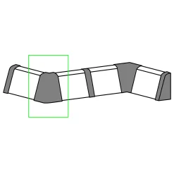 Neuhofer Außeneck für Fußleiste 6 x 2,8 x 2,8 cm weiß