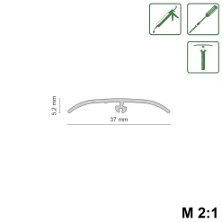 Neuhofer Übergangsprofil 90 cm, 37,5 x 5,5 mm