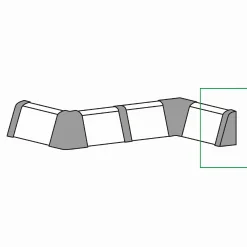 Neuhofer Endstück 10 x 20 x 60 mm Silber bedampft