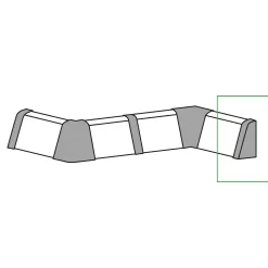 Neuhofer Endstück 10 x 20 x 60 mm uni grau