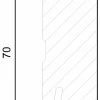 Neuhofer Fußleiste 240 cm 70 x 19 mm Spaltholz grau