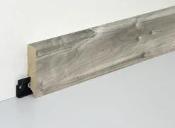 Neuhofer Fußleiste 240 cm 70 x 19 mm Spaltholz grau
