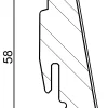 Neuhofer Fußleiste 240 cm 58 x 19 mm Spaltholz grau