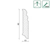 Neuhofer Fußleiste 240 cm x 80 x 16 mm weiß