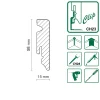 Neuhofer Fußleiste 240 cm x 58 x 15 mm weiß