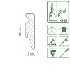 Neuhofer Fußleiste 240 cm x 58 x 19 mm braun