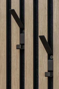 Neuhofer Garderobenhaken für Akustikpaneele 9,4 x 1,4 x 6 cm schwarz 2 Stück