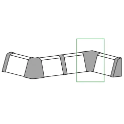 Neuhofer Innenecke 30 x 30 x 60 mm uni grau