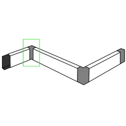 Neuhofer Innenecken für Rohrabdeckleiste 15 x 7 x 7 cm weiß
