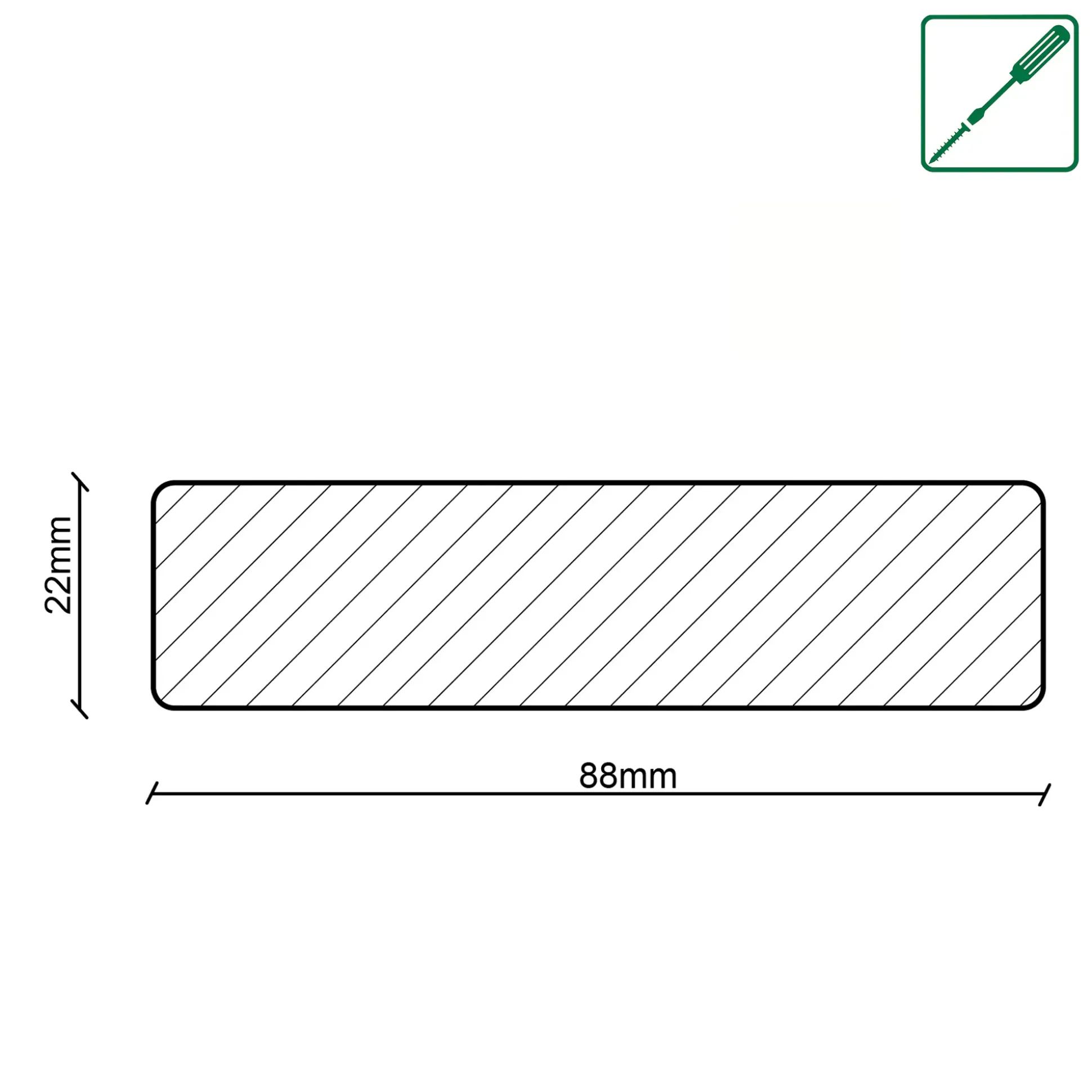 Neuhofer Lamelle Raumtrenner 267 x 8,8 cm eiche natur