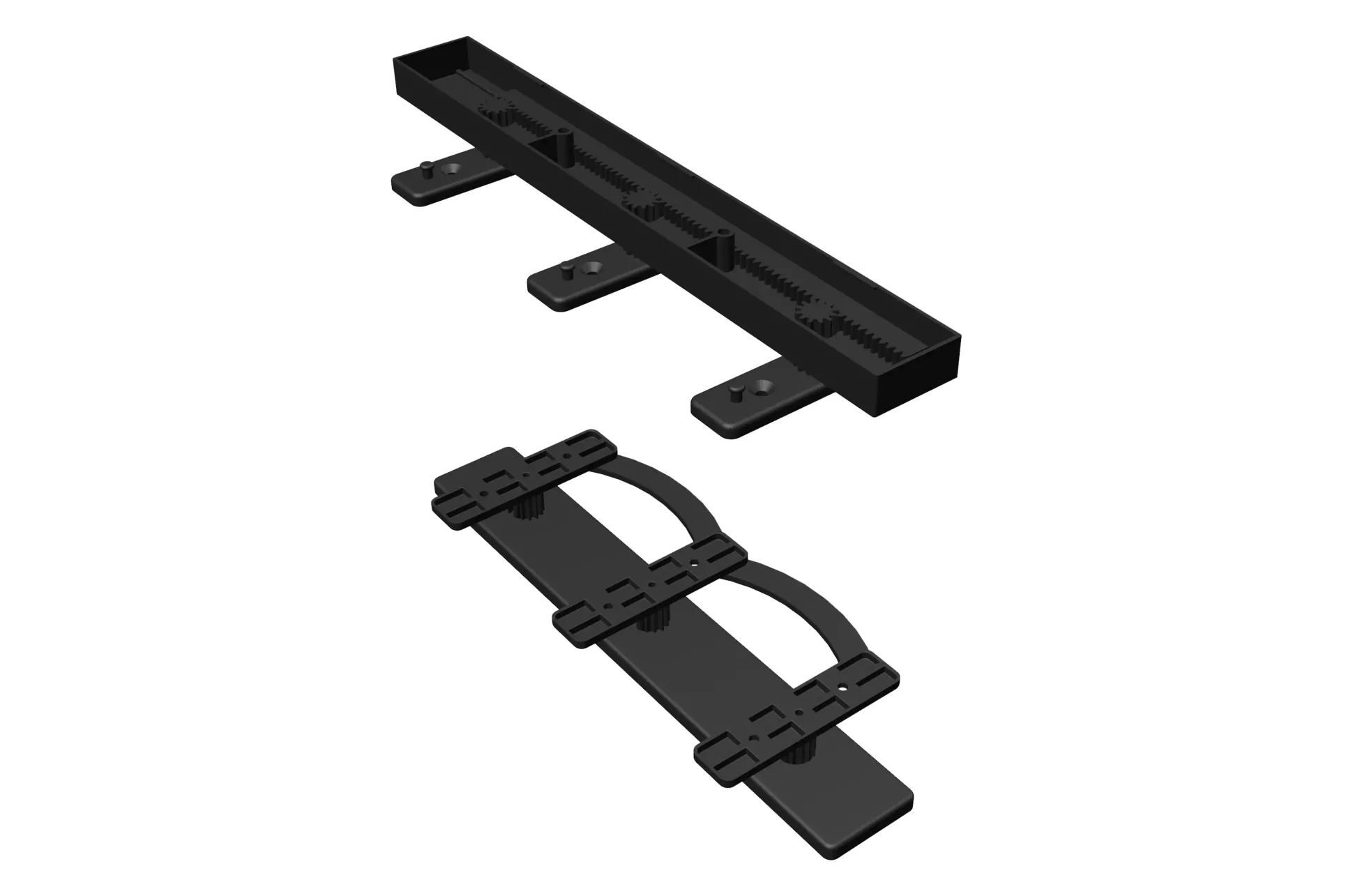 Neuhofer Montageset Raumtrenner 39 x 19 cm schwarz