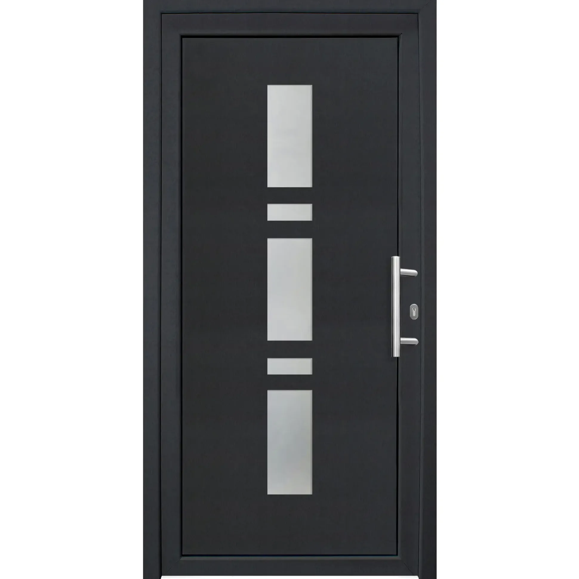 Panto Haustür Modell K017 DIN rechts weiß/anthrazit 100 x 200 cm