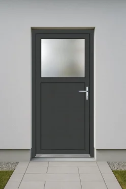 Panto Nebeneingangstür Kunststoff Premium 510 98 x 198 cm DIN rechts weiß/anthrazit